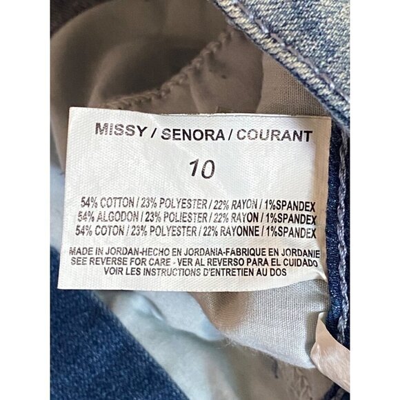 Nine West Gramercy Skinny Ankle Roll Cuff Soft Denim Blue Jeans Women's 10 NWT - Picture 9 of 13